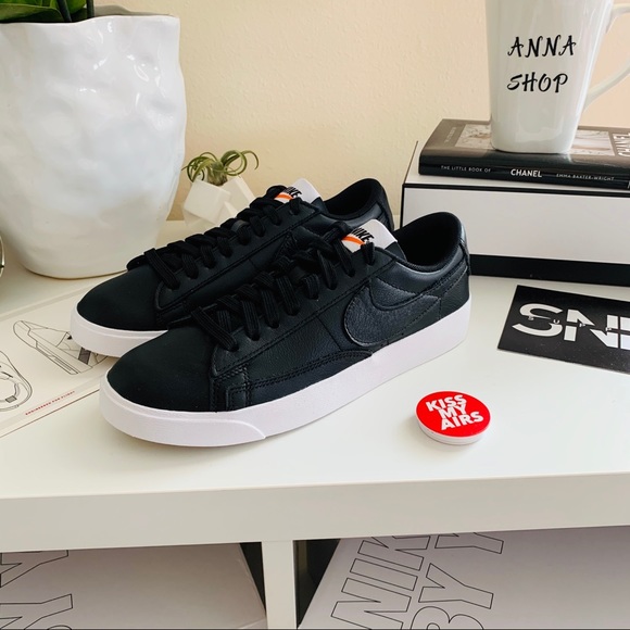 NWT Nike Blazer low leather black - Picture 2 of 9